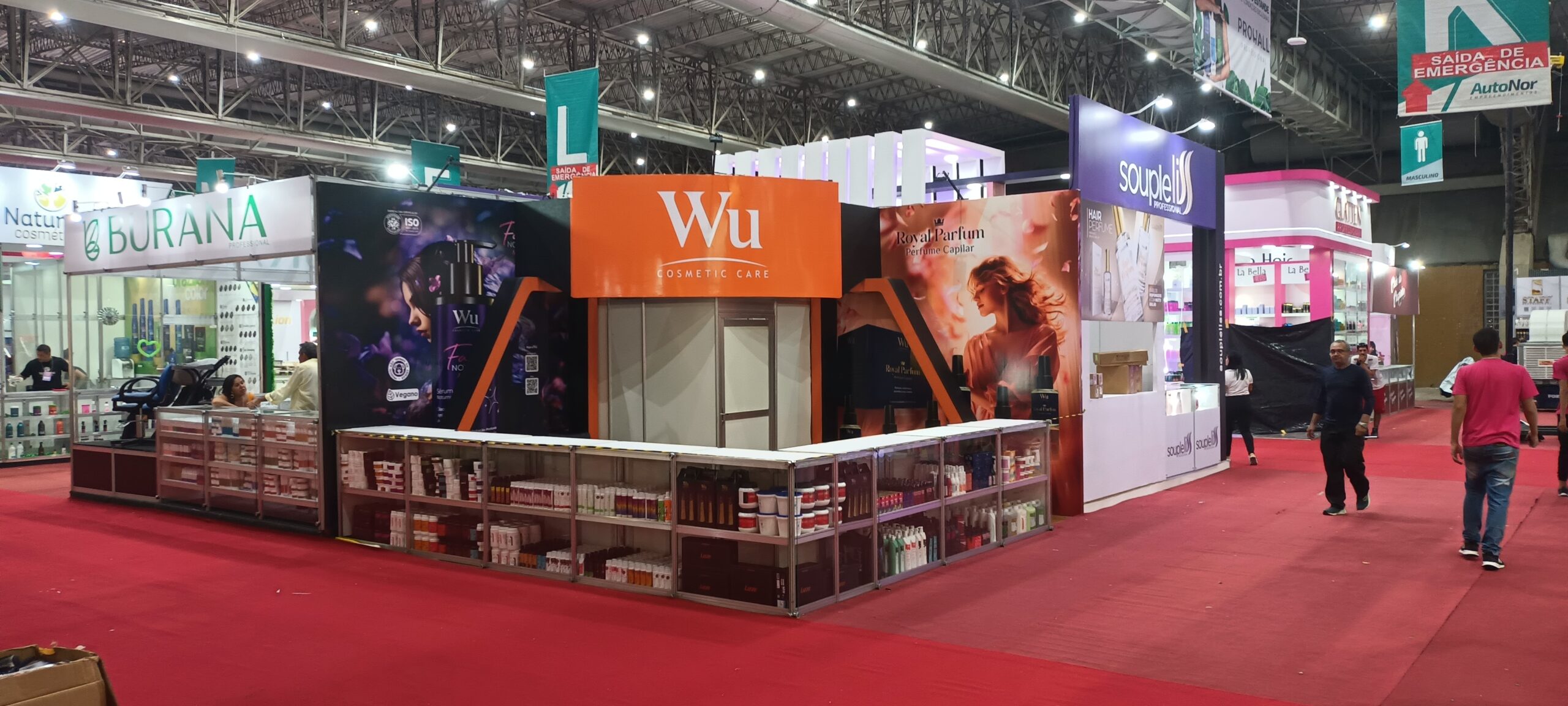 Stand da Wu Cosmetic para a feira Hairnor 2024.